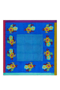 Dandelion silk scarf - Blue