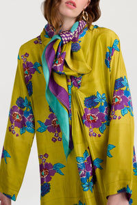 Dandelion silk scarf - Green