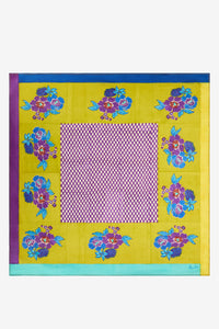 RECO PRIX : 126 // Foulard Silk 100X100Cm Dandelion Green Gold