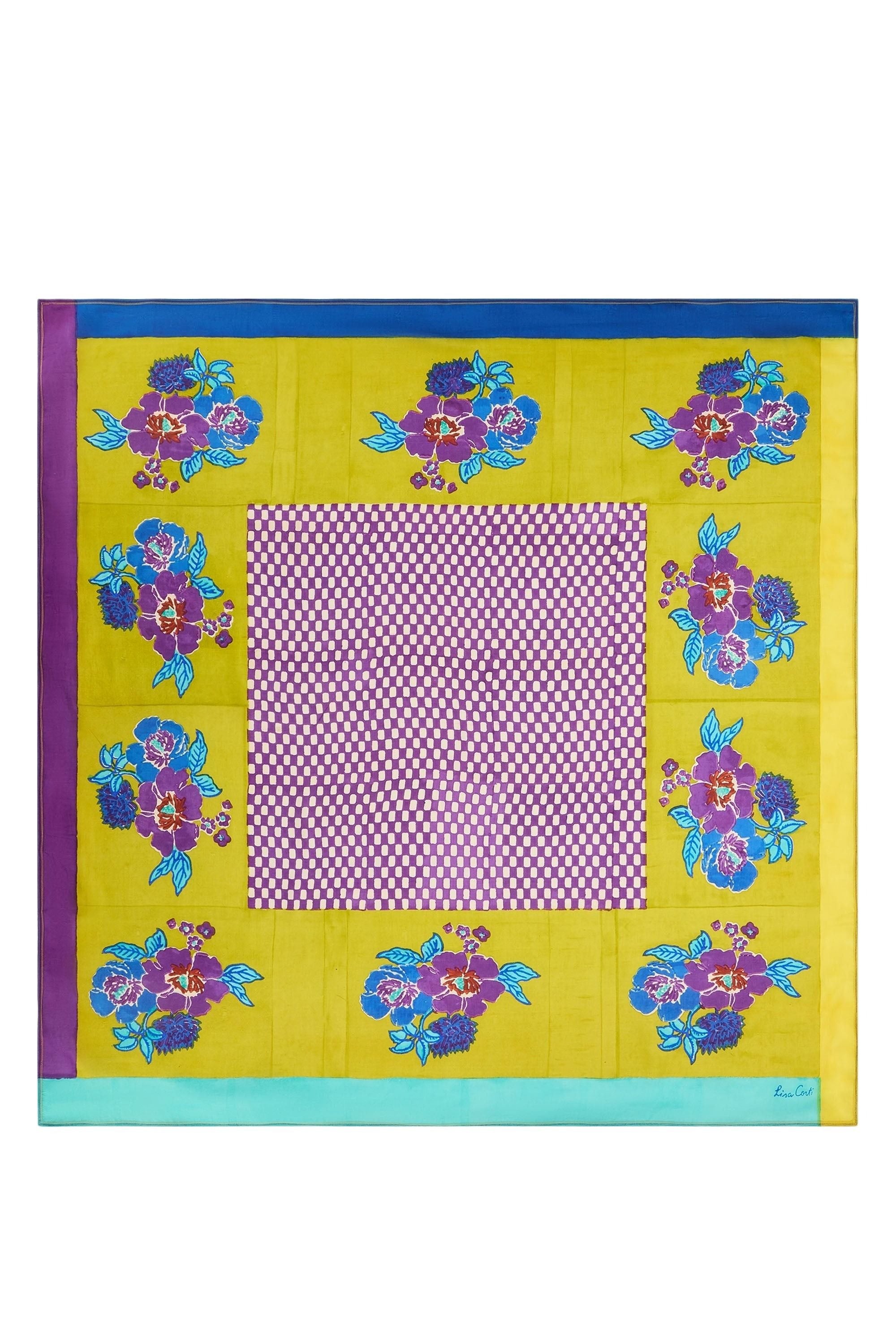 Dandelion silk scarf - Green