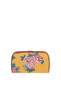 Large Goretta quilted cotton clutch bag - Yellow