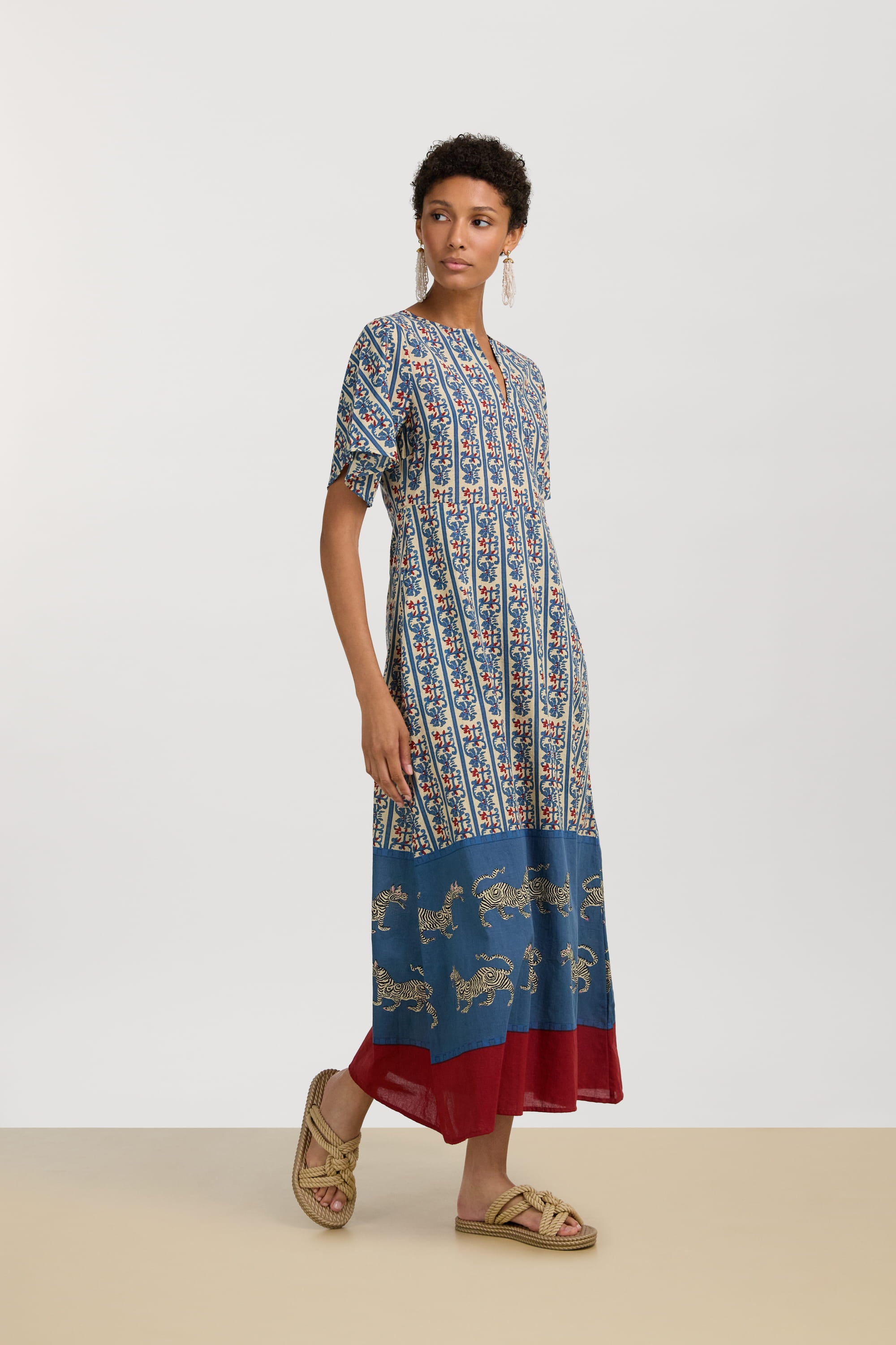 RECO PRIX : 186 // Guava Kaftan Dragon Tiger Ivory