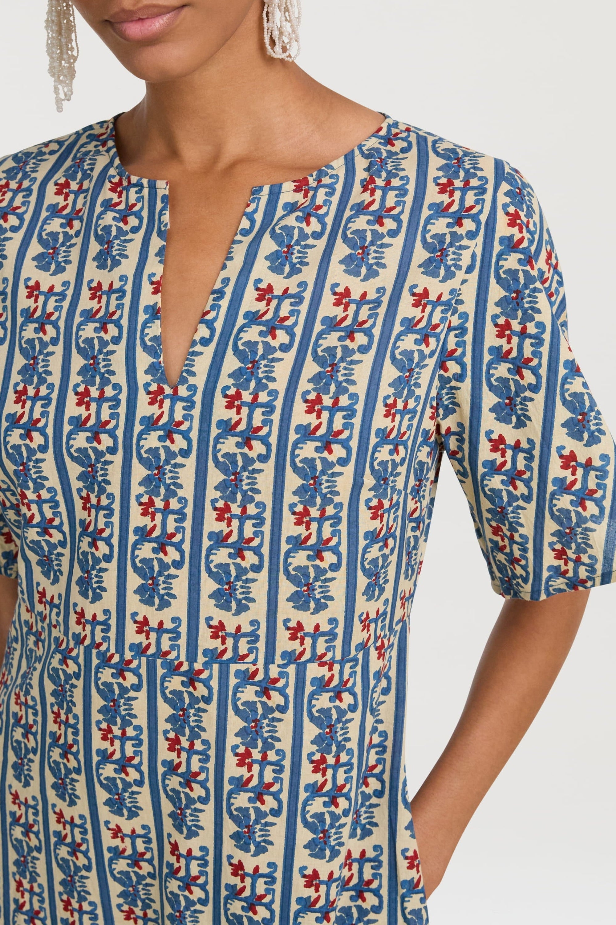 Guava cotton kaftan - Neutral