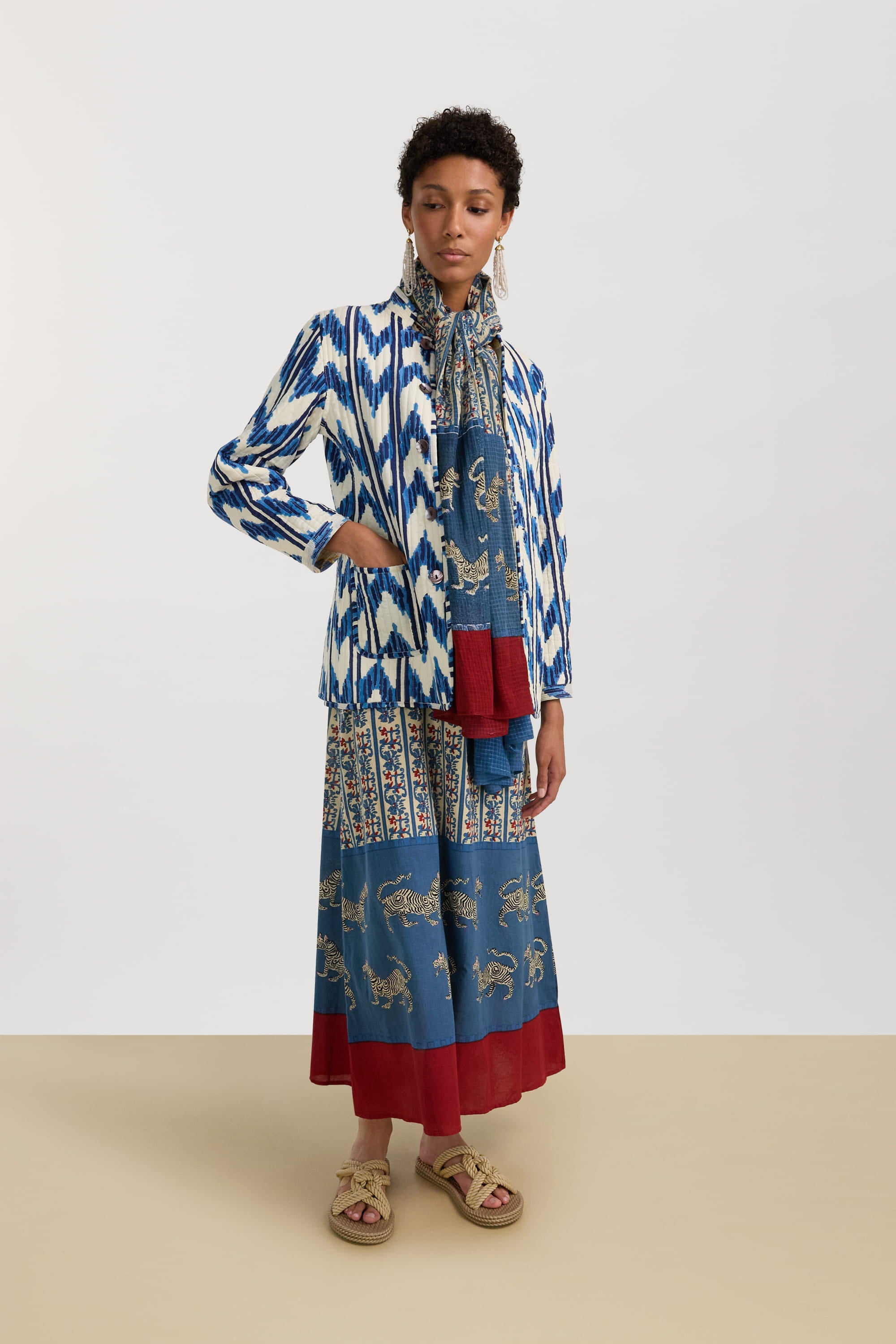RECO PRIX : 186 // Guava Kaftan Dragon Tiger Ivory