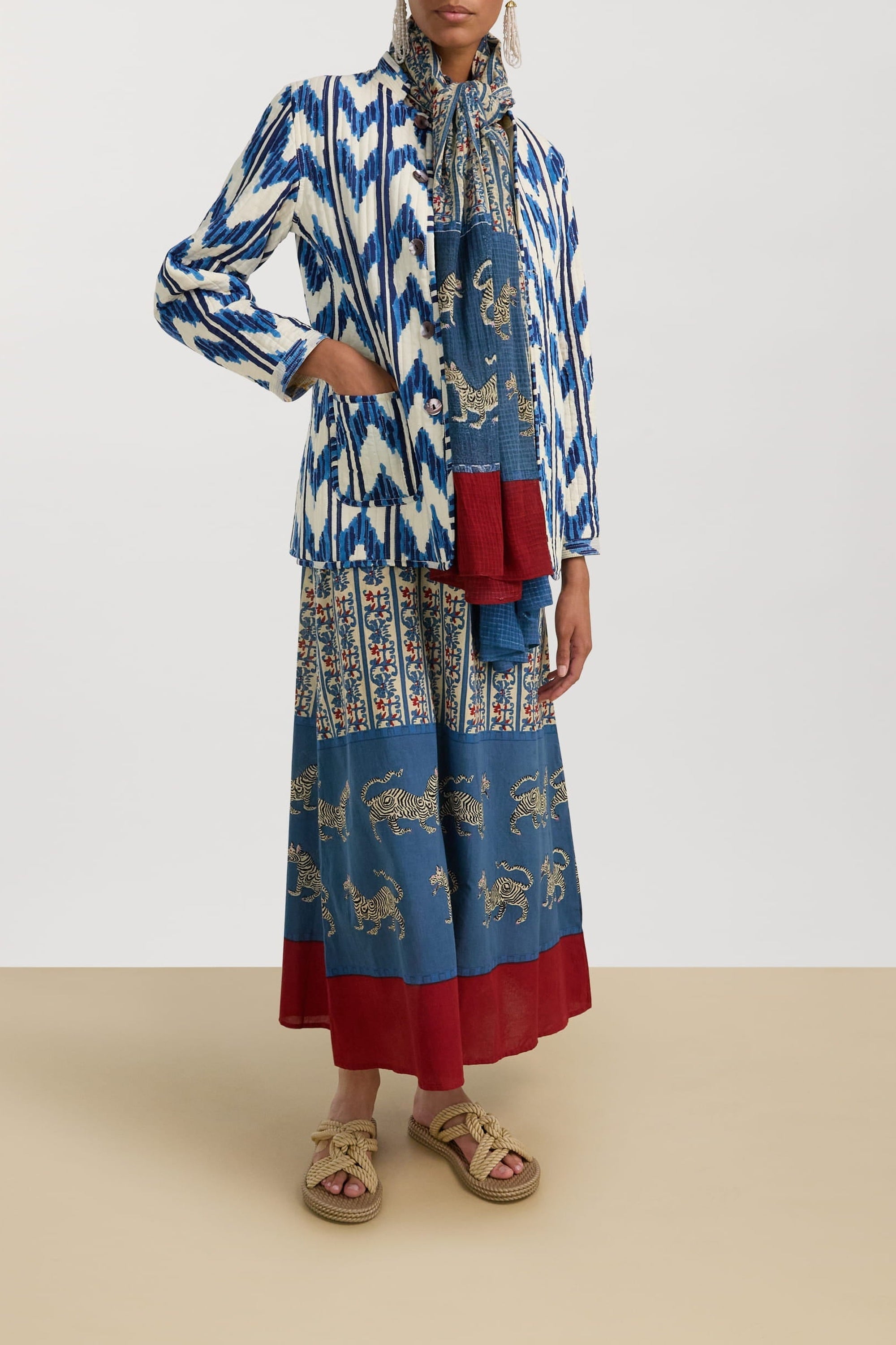 Guava cotton kaftan - Neutral