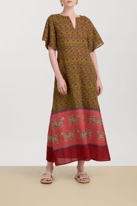 Guava cotton kaftan - Green