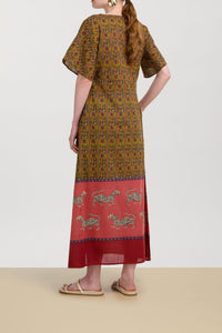 Guava cotton kaftan - Green