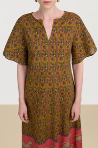 Guava cotton kaftan - Green