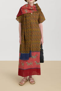 Guava cotton kaftan - Green