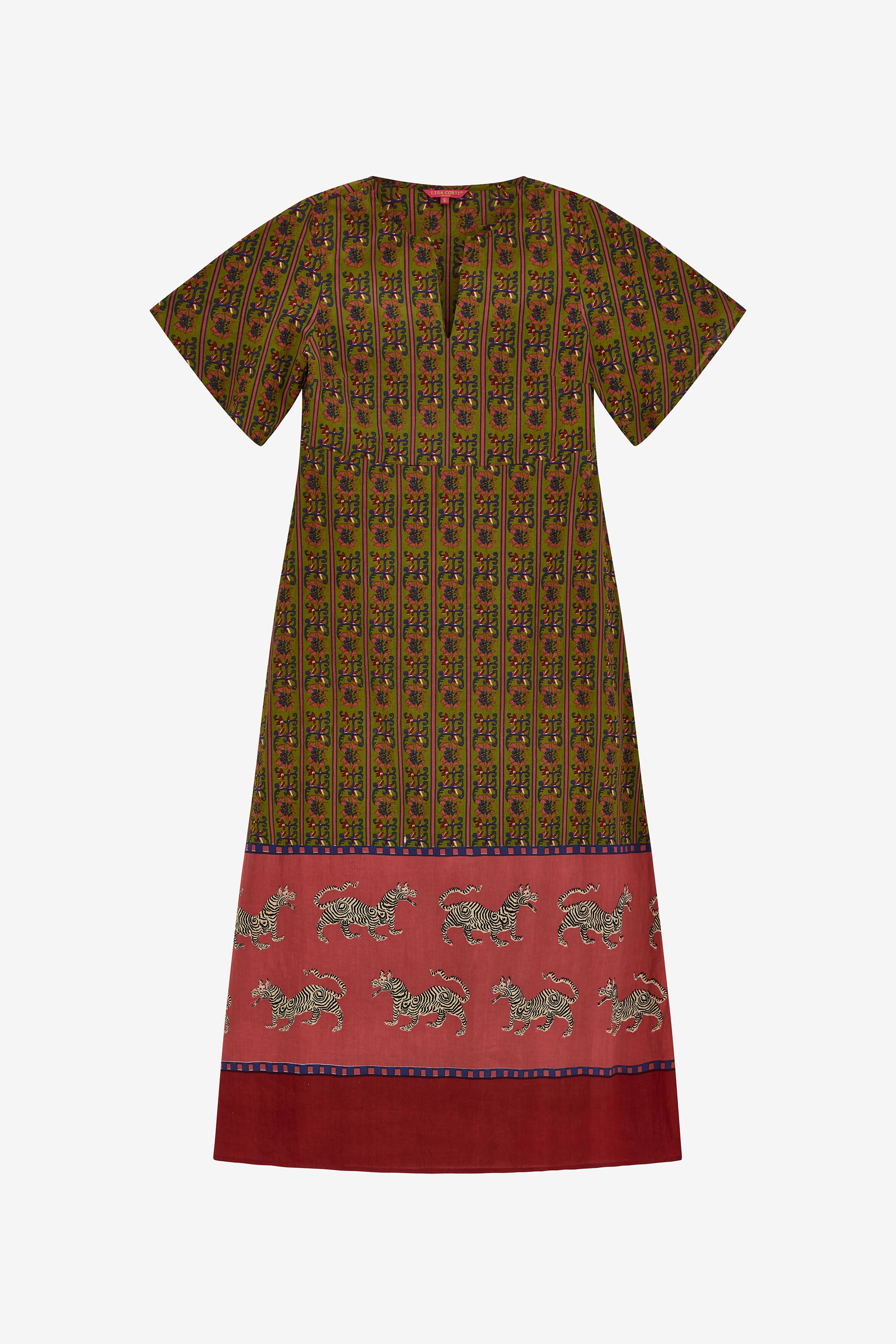 RECO PRIX : 186 // Guava Kaftan Dragon Tiger Green Gold