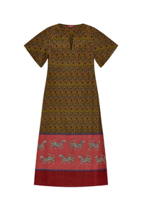 Guava cotton kaftan - Green