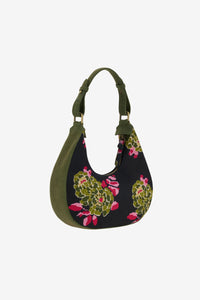 RECO PRIX : 117 // Halfmoon Bag Suiko Flower Black
