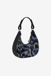 RECO PRIX : 117 // Halfmoon Bag Kasuri Damask Ivory Black