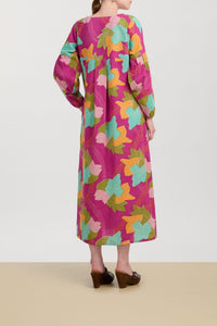 Khubani long cotton dress - Neutral