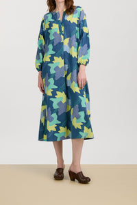 Khubani long cotton dress - Neutral
