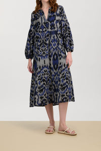 Khubani long cotton dress - Neutral