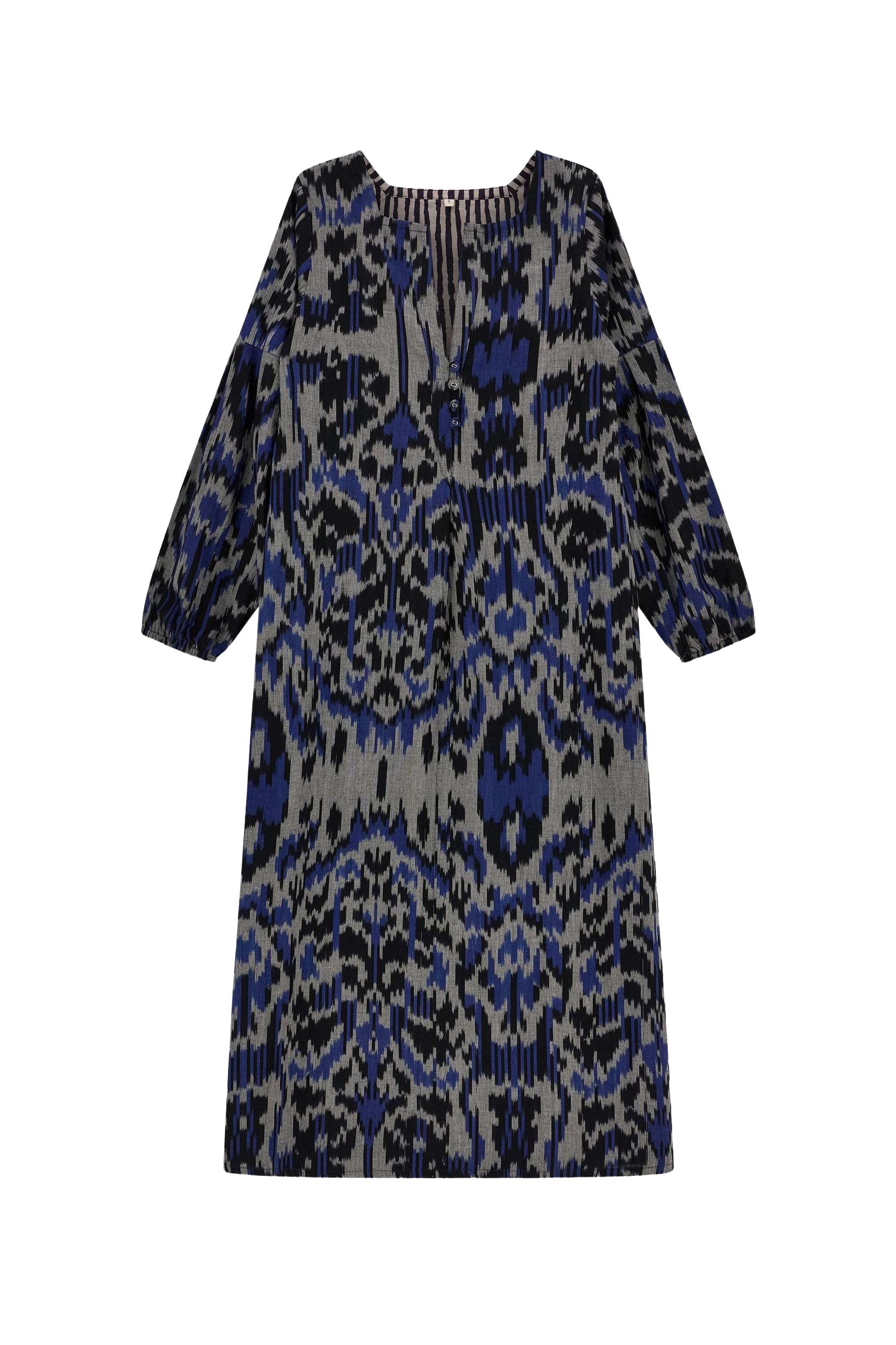 Khubani long cotton dress - Neutral