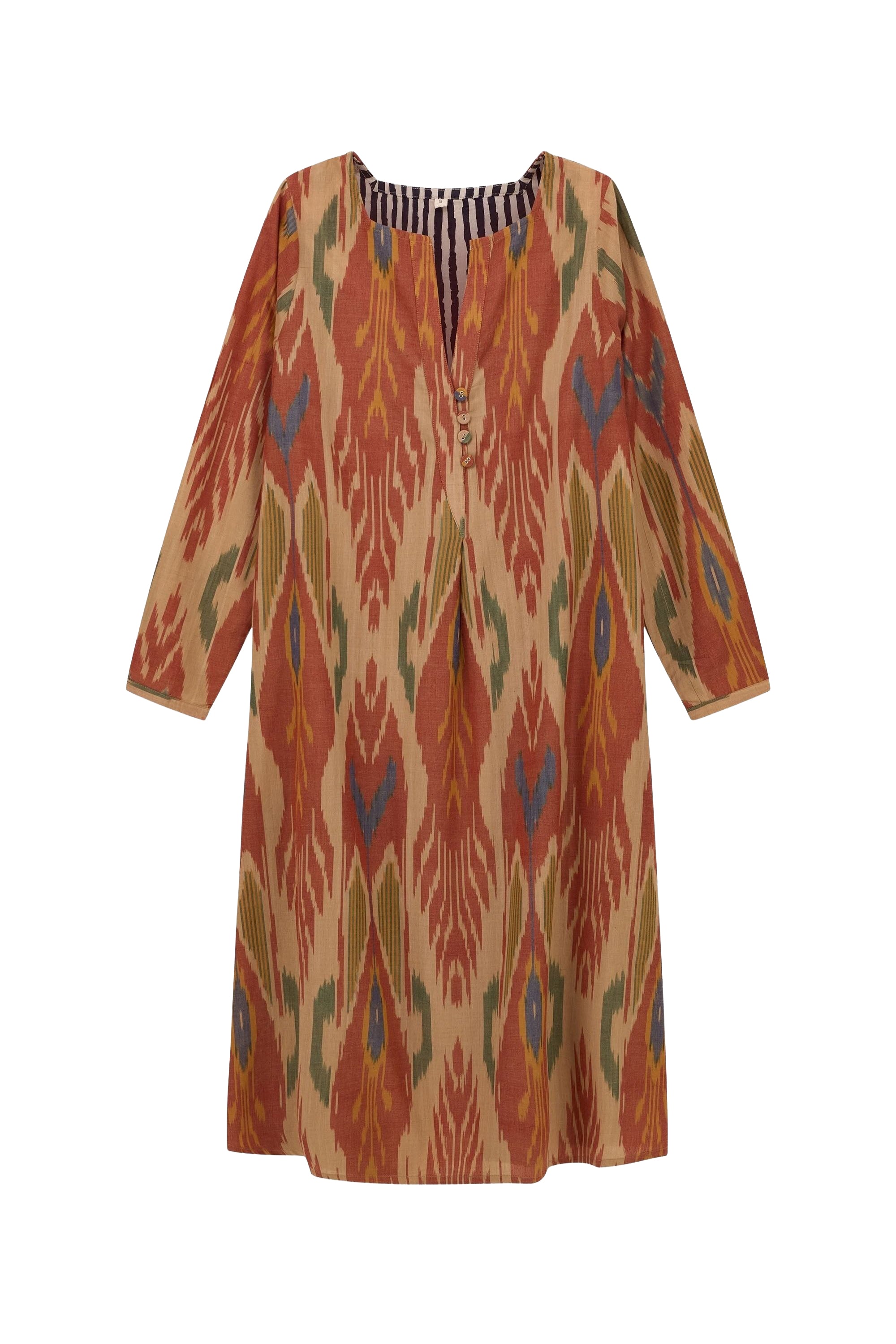 Madhu long cotton dress - Orange