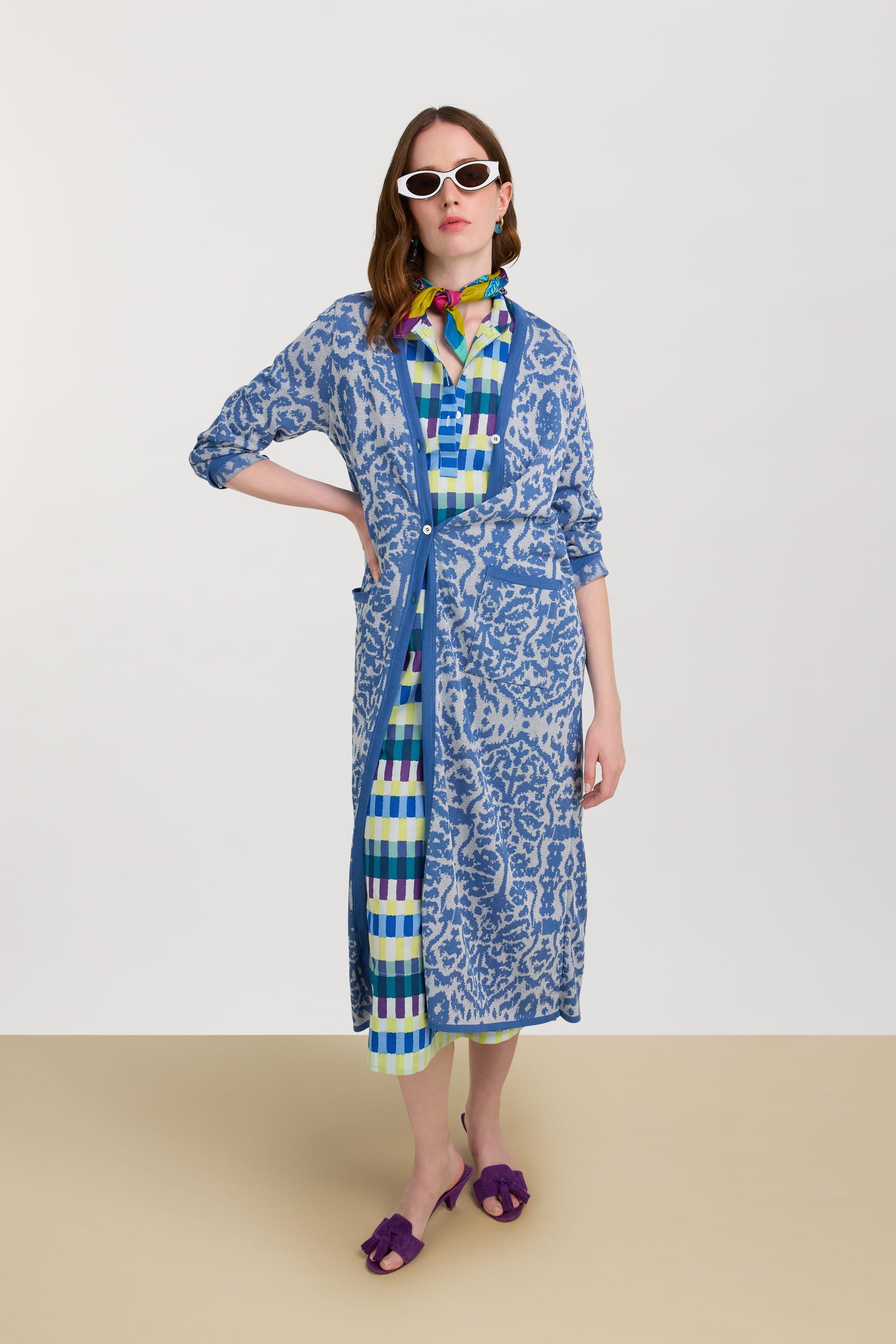 RECO PRIX : 156 // Mamta Kaftan Kusama Checkdark Teal