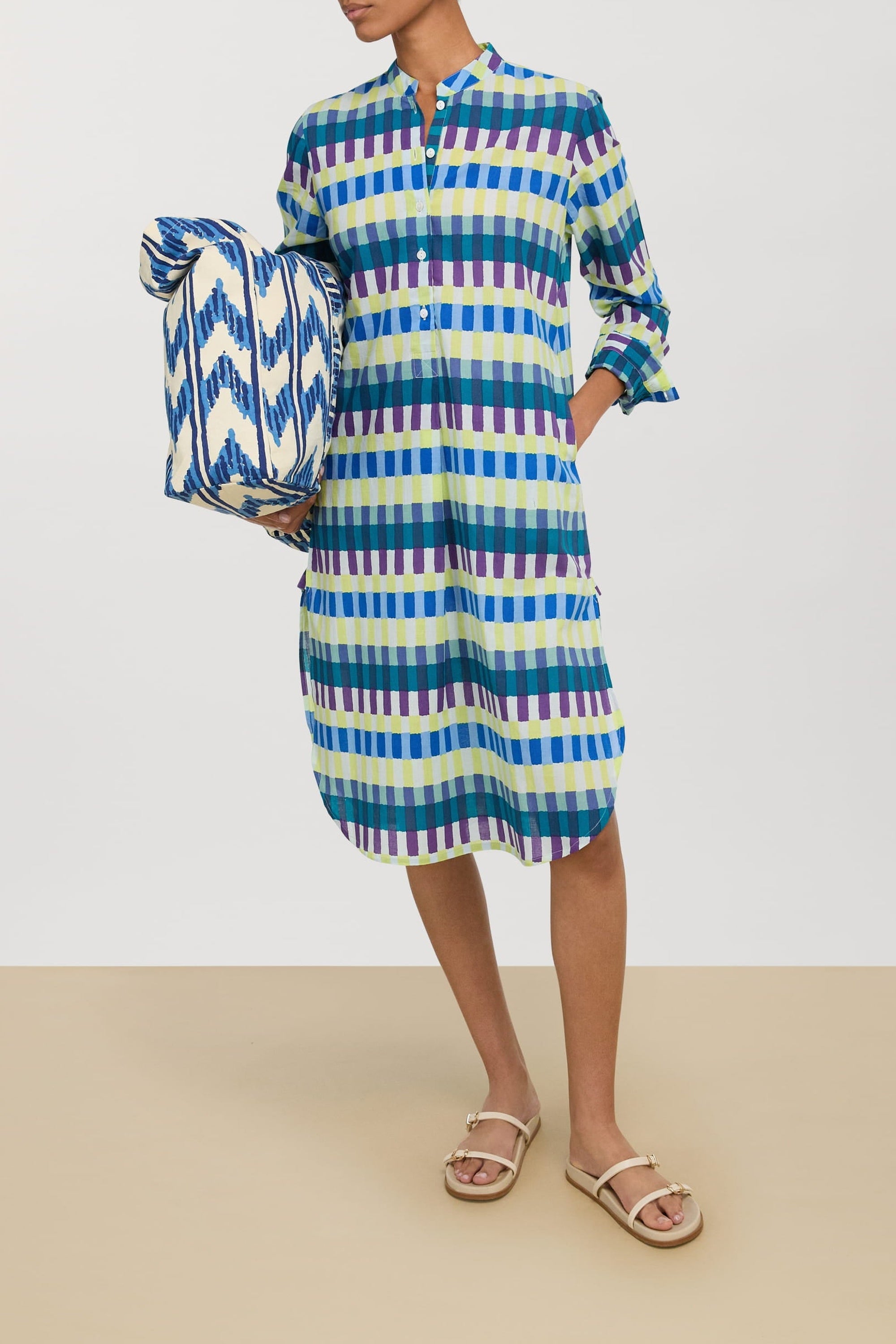 Nico cotton shirt dress - Neutral