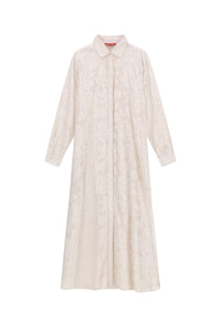 Odette long cotton dress - Neutral