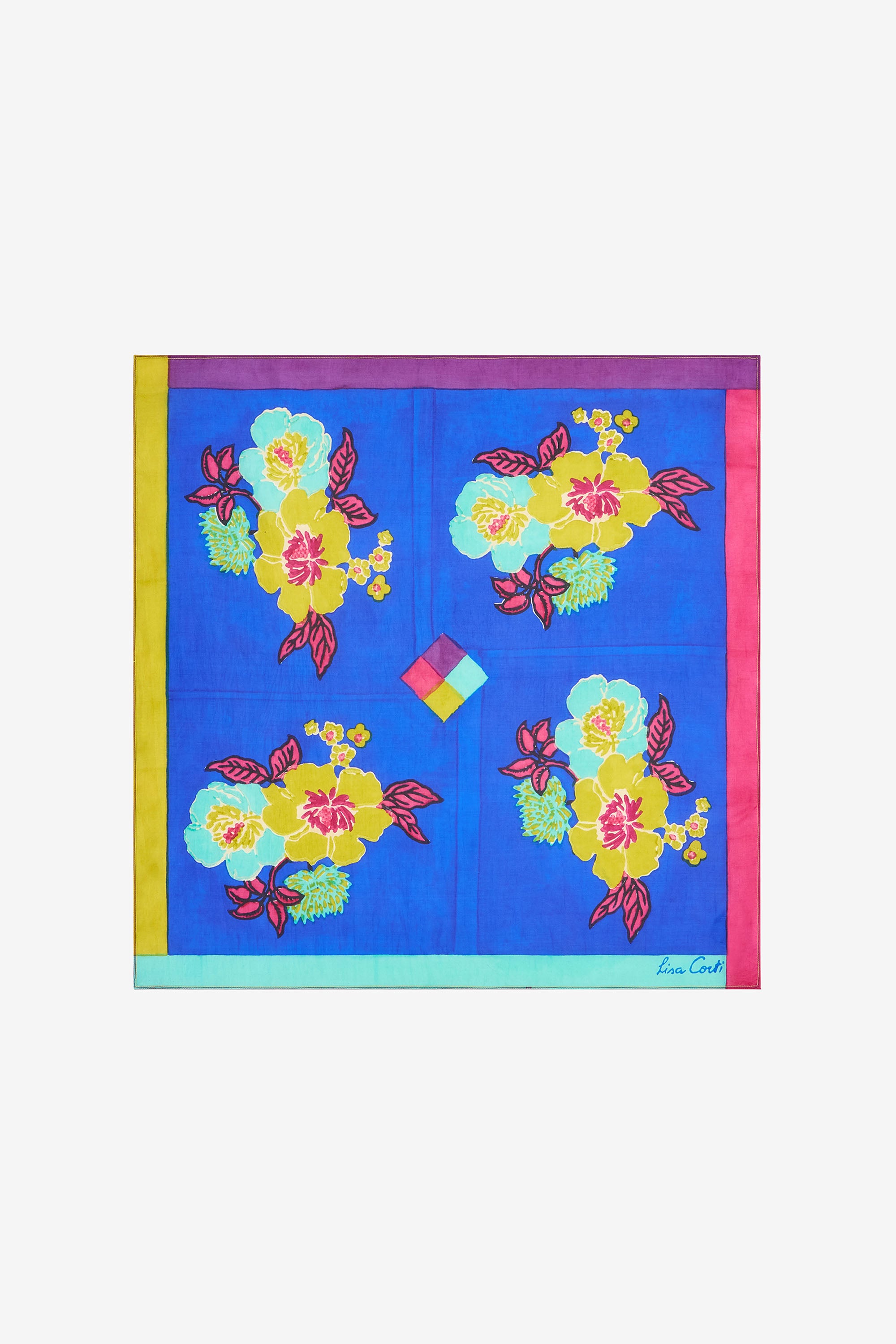 RECO PRIX : 63 // Silk Pocket Square Dandelion Blue