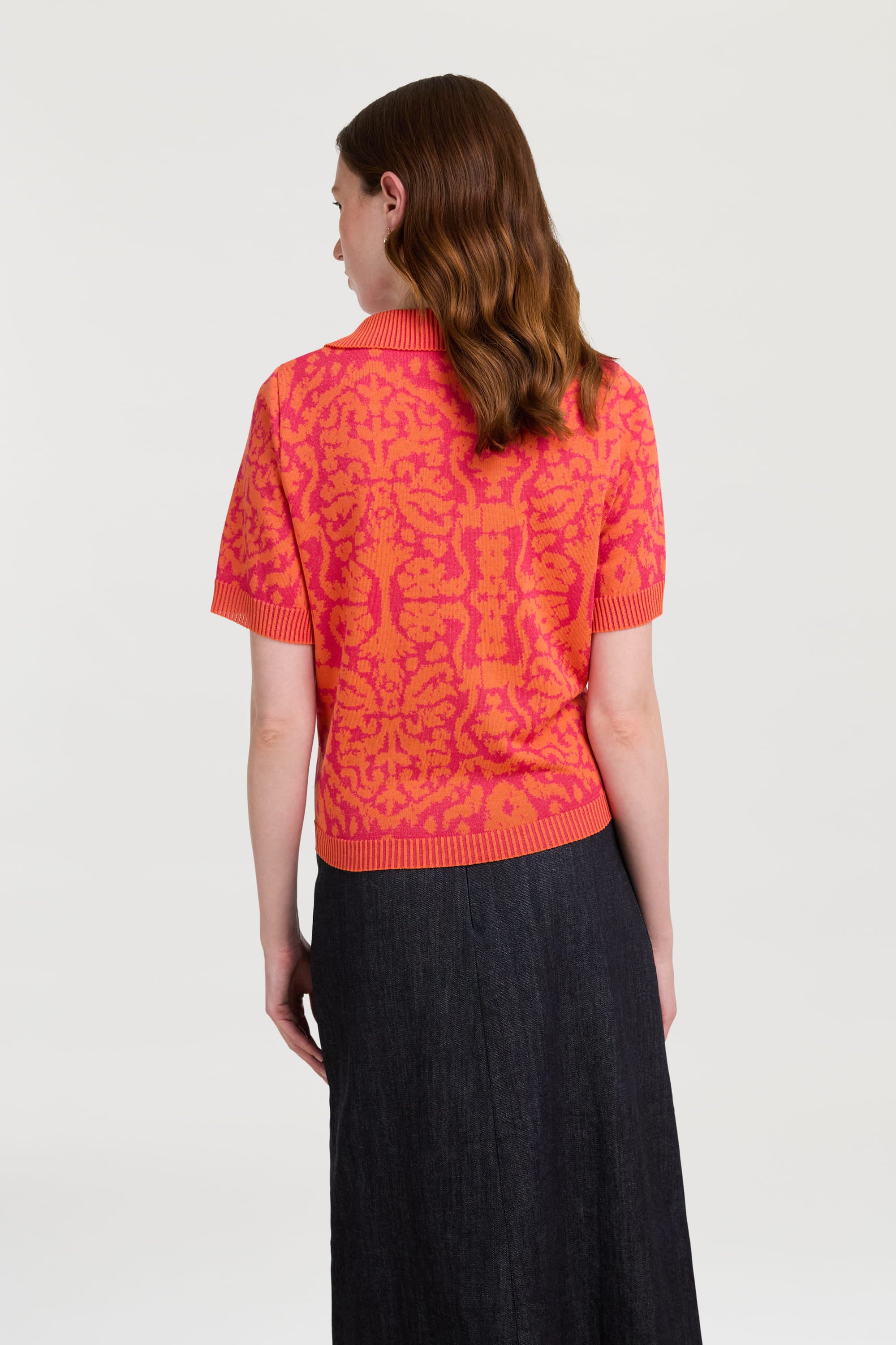 RECO PRIX : 231 // Polo Shirt Damask Design Orange