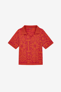 RECO PRIX : 231 // Polo Shirt Damask Design Orange