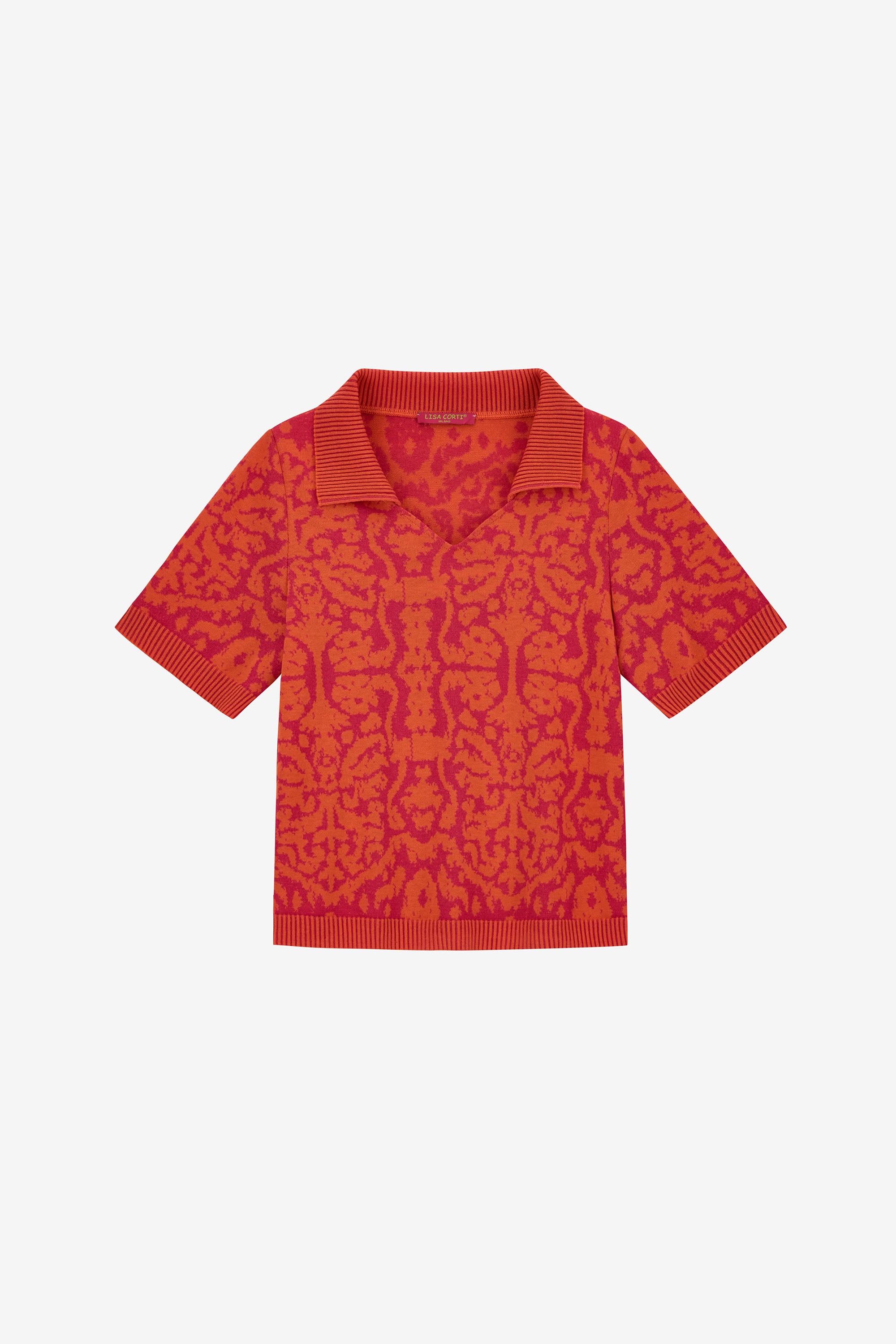 RECO PRIX : 231 // Polo Shirt Damask Design Orange