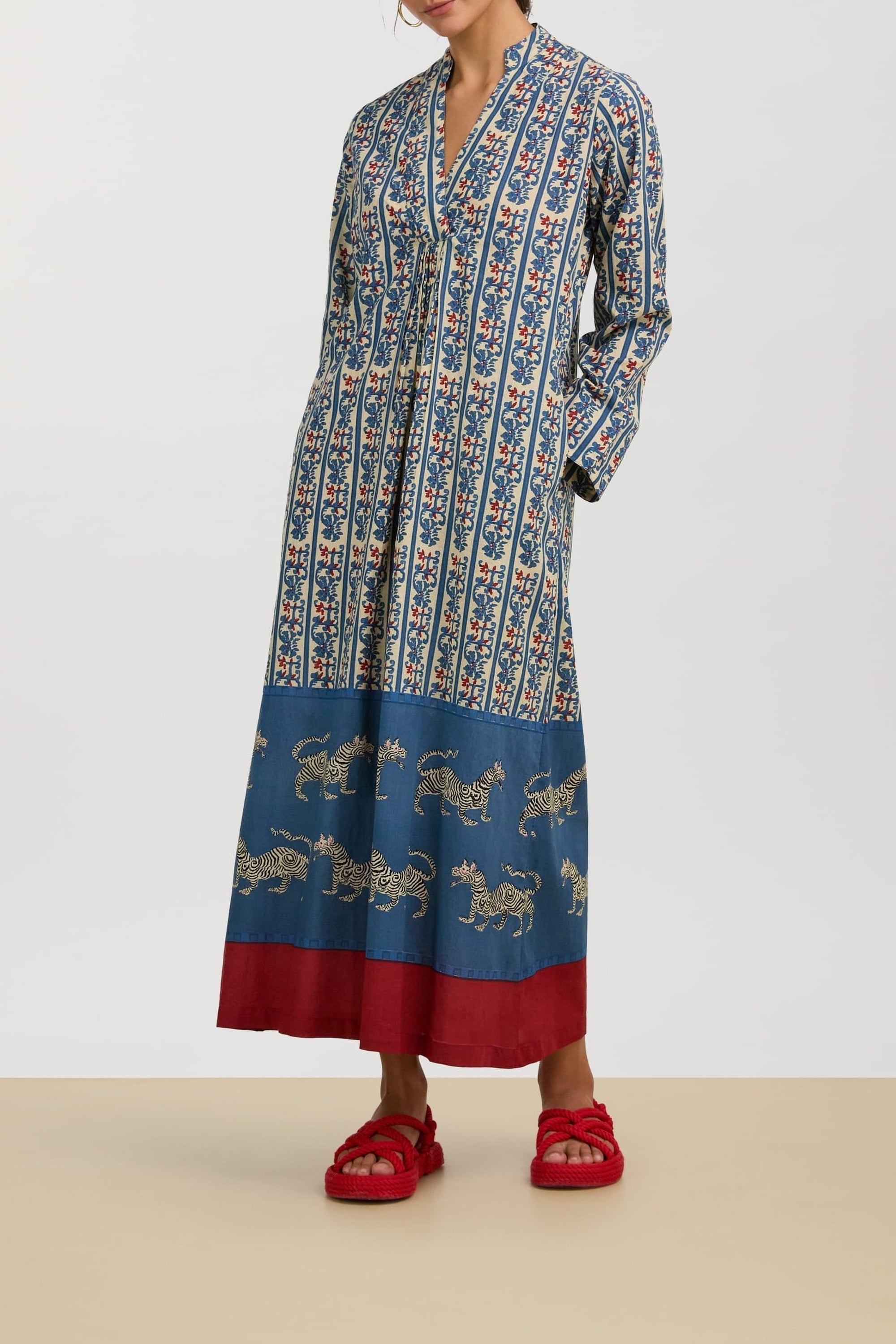 Radha cotton kaftan - Neutral