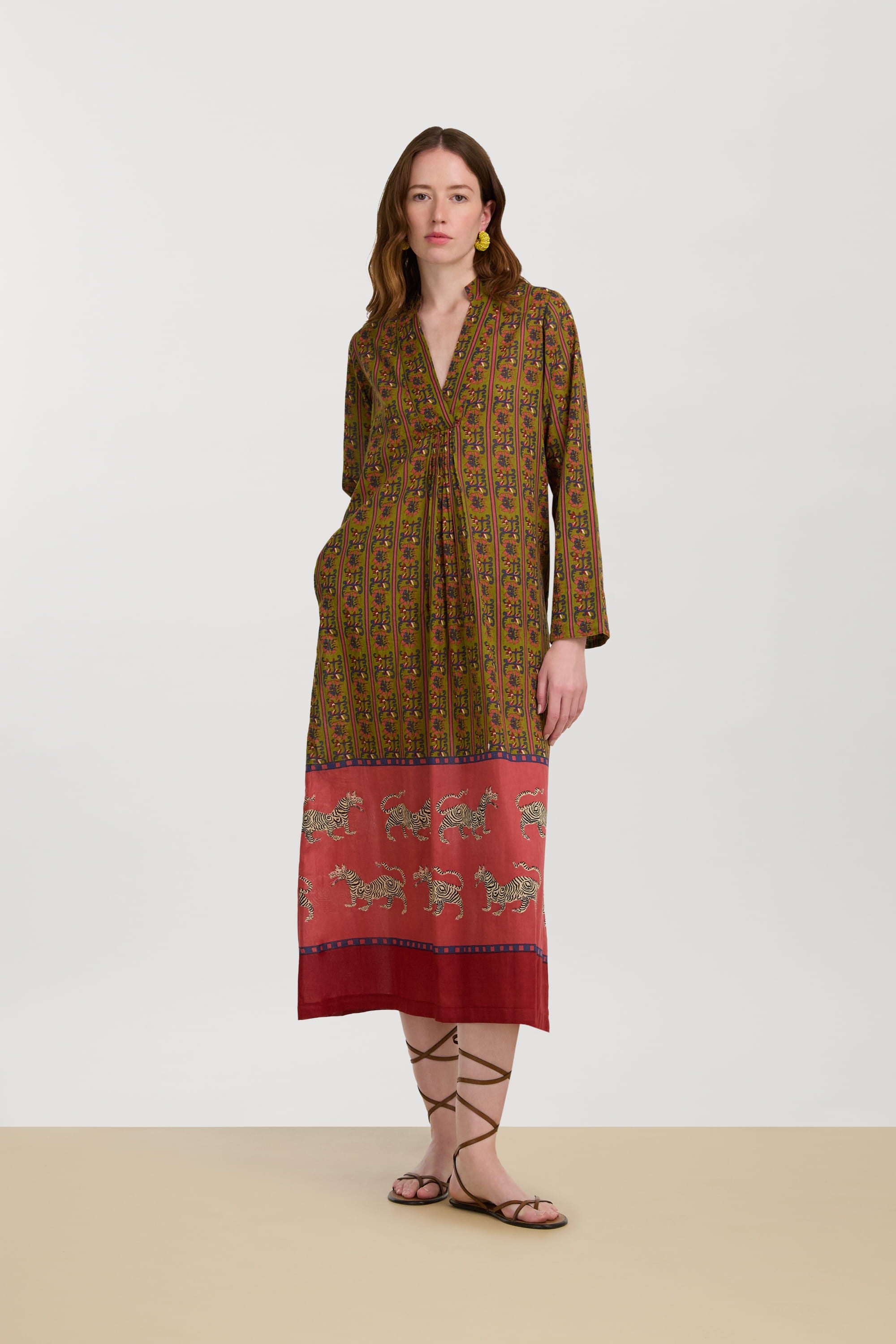RECO PRIX : 217 // Radha Kaftan Dragon Tiger Green Gold