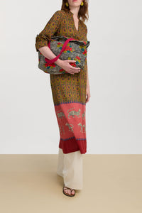 Radha cotton kaftan - Green