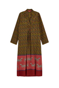 Radha cotton kaftan - Green