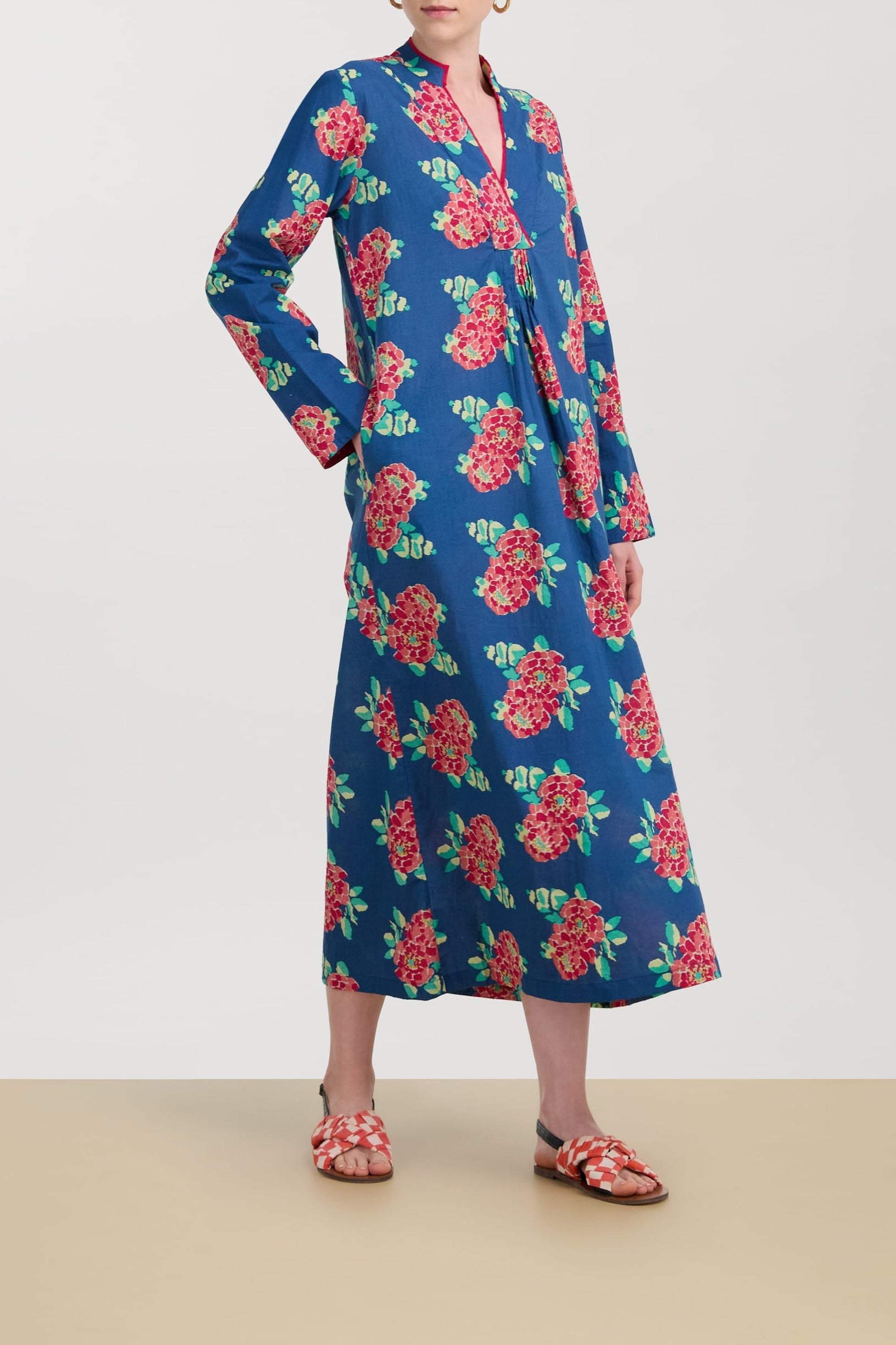 Radha cotton kaftan - Neutral