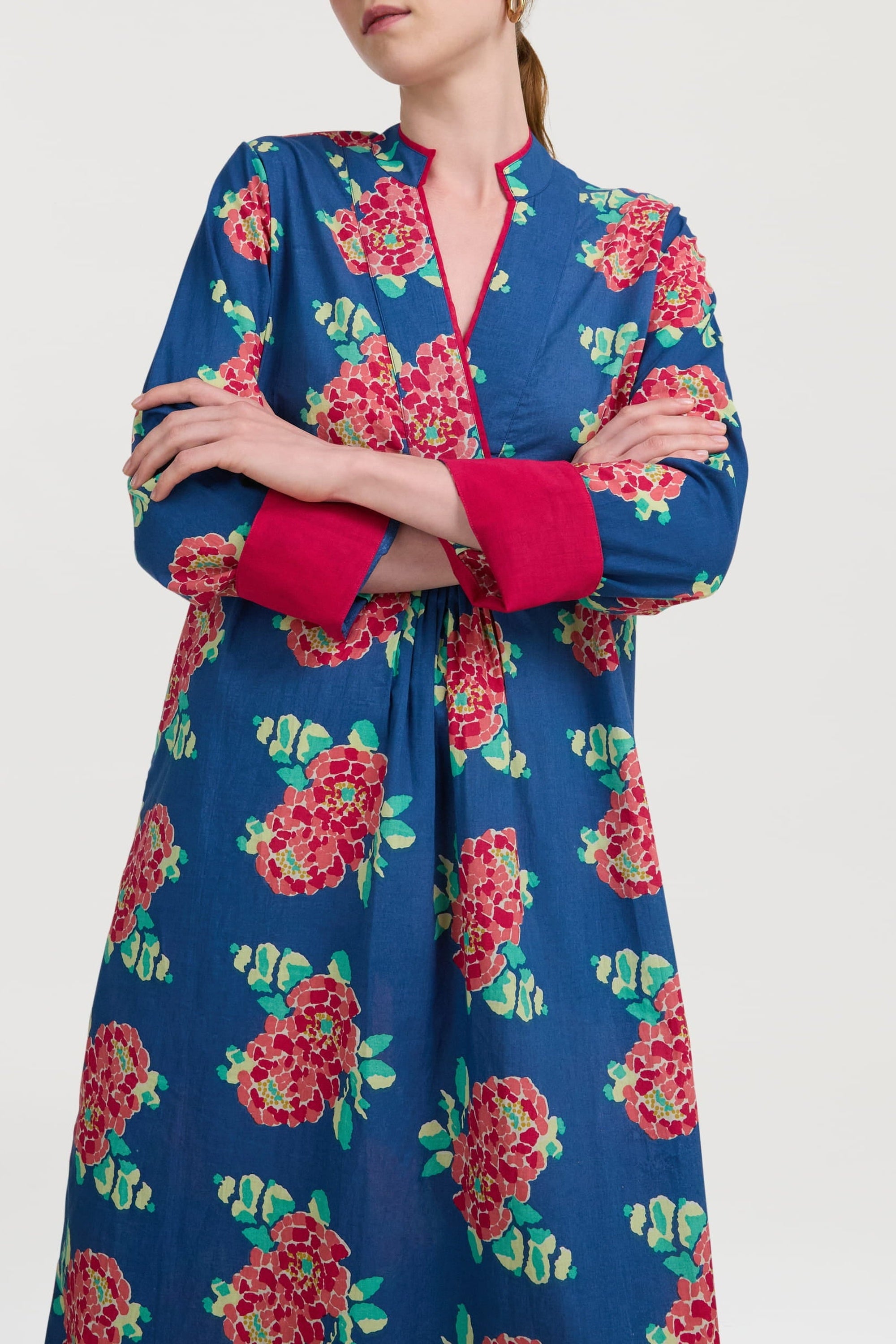 Radha cotton kaftan - Neutral