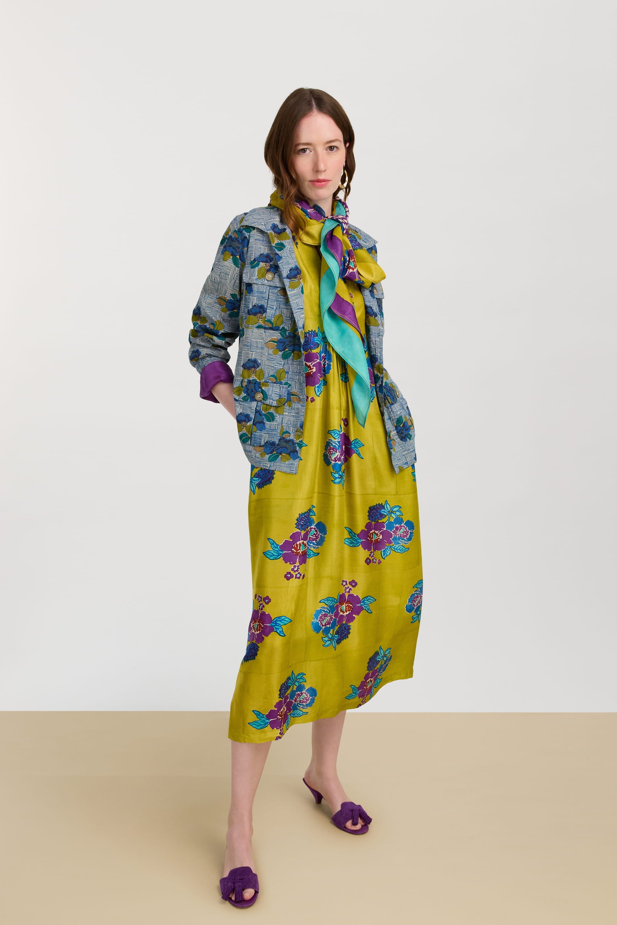 RECO PRIX : 406 // Radha Kaftan Dandelion Green Gold