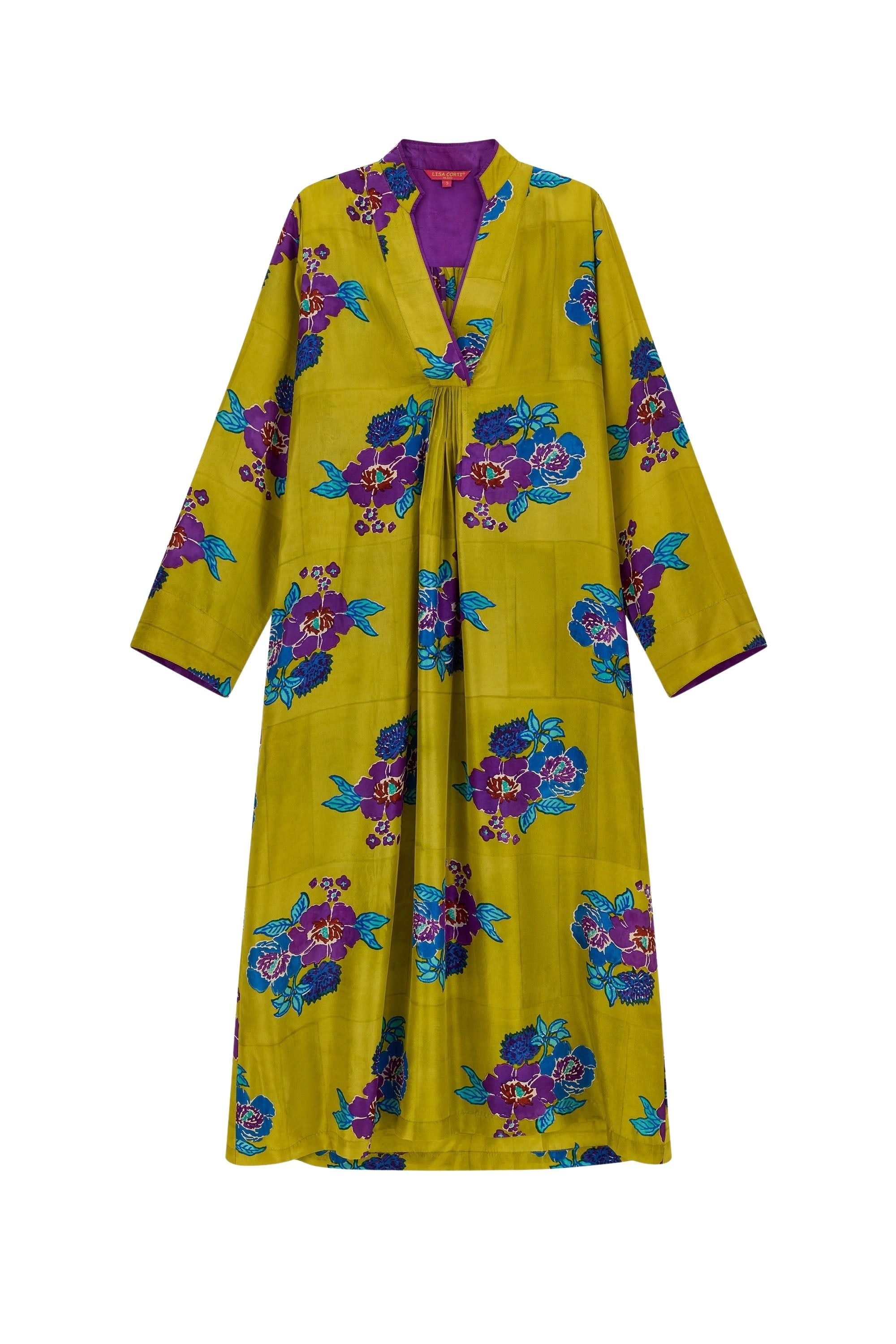 Radha silk kaftan - Green