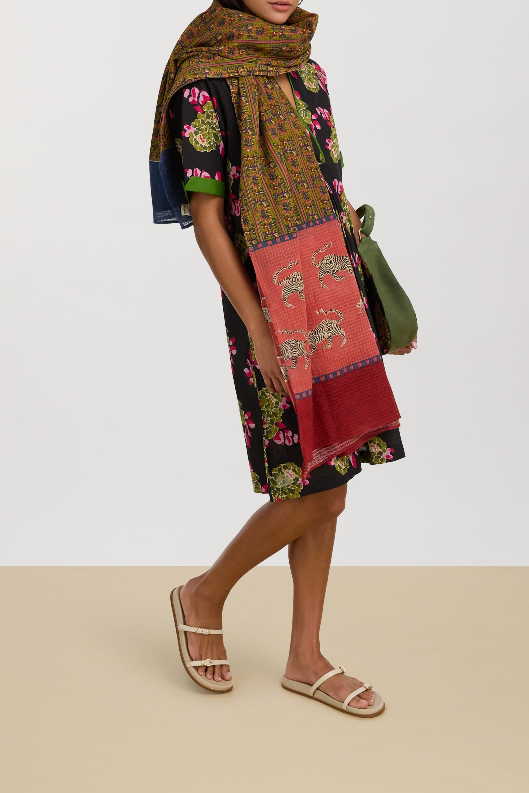 Radha cotton kaftan - Neutral