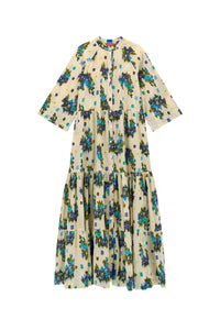 Rambagh long cotton dress - Neutral
