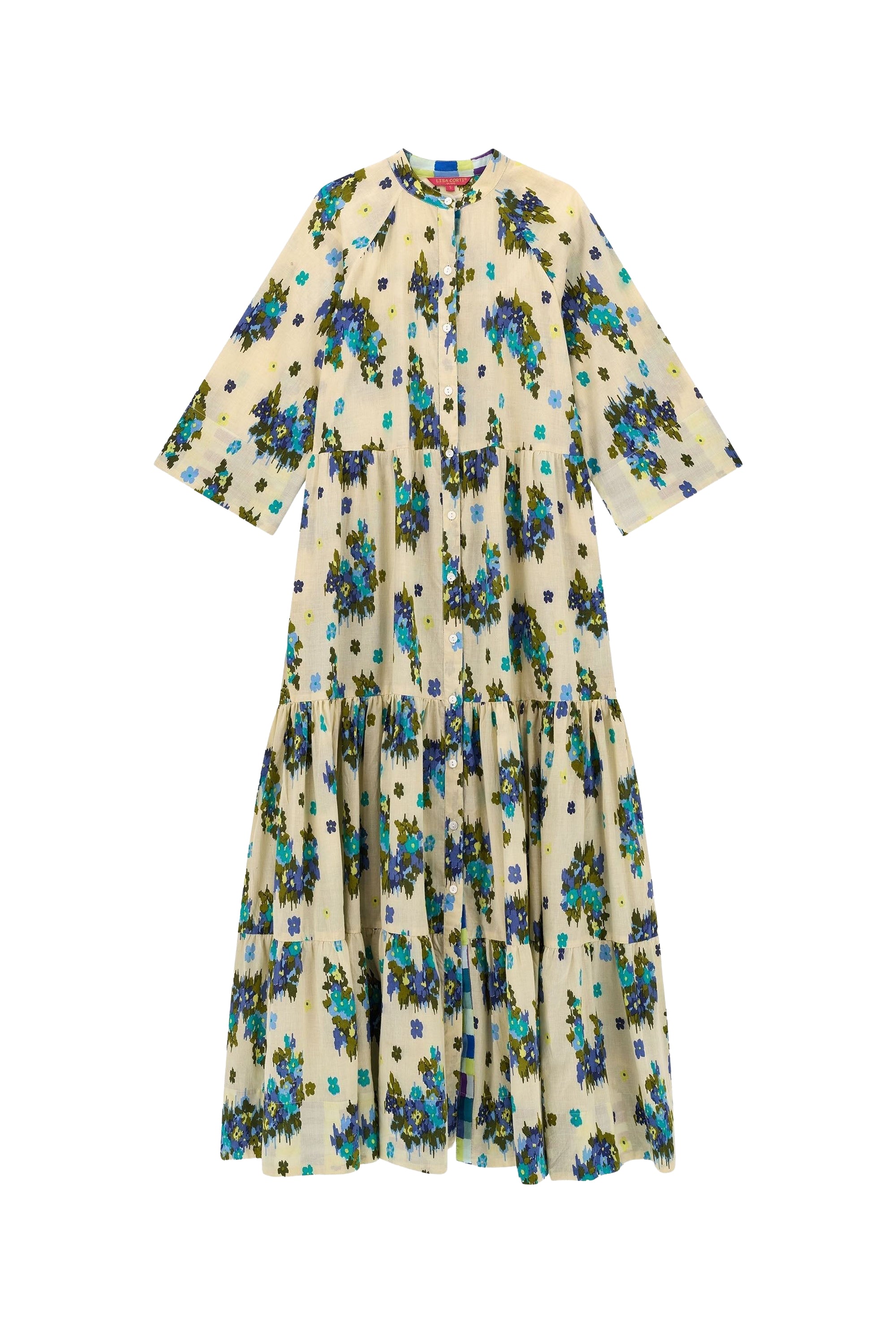 Rambagh long cotton dress - Neutral