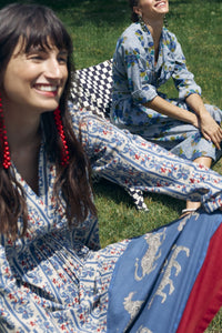 Saffron cotton kaftan - Neutral