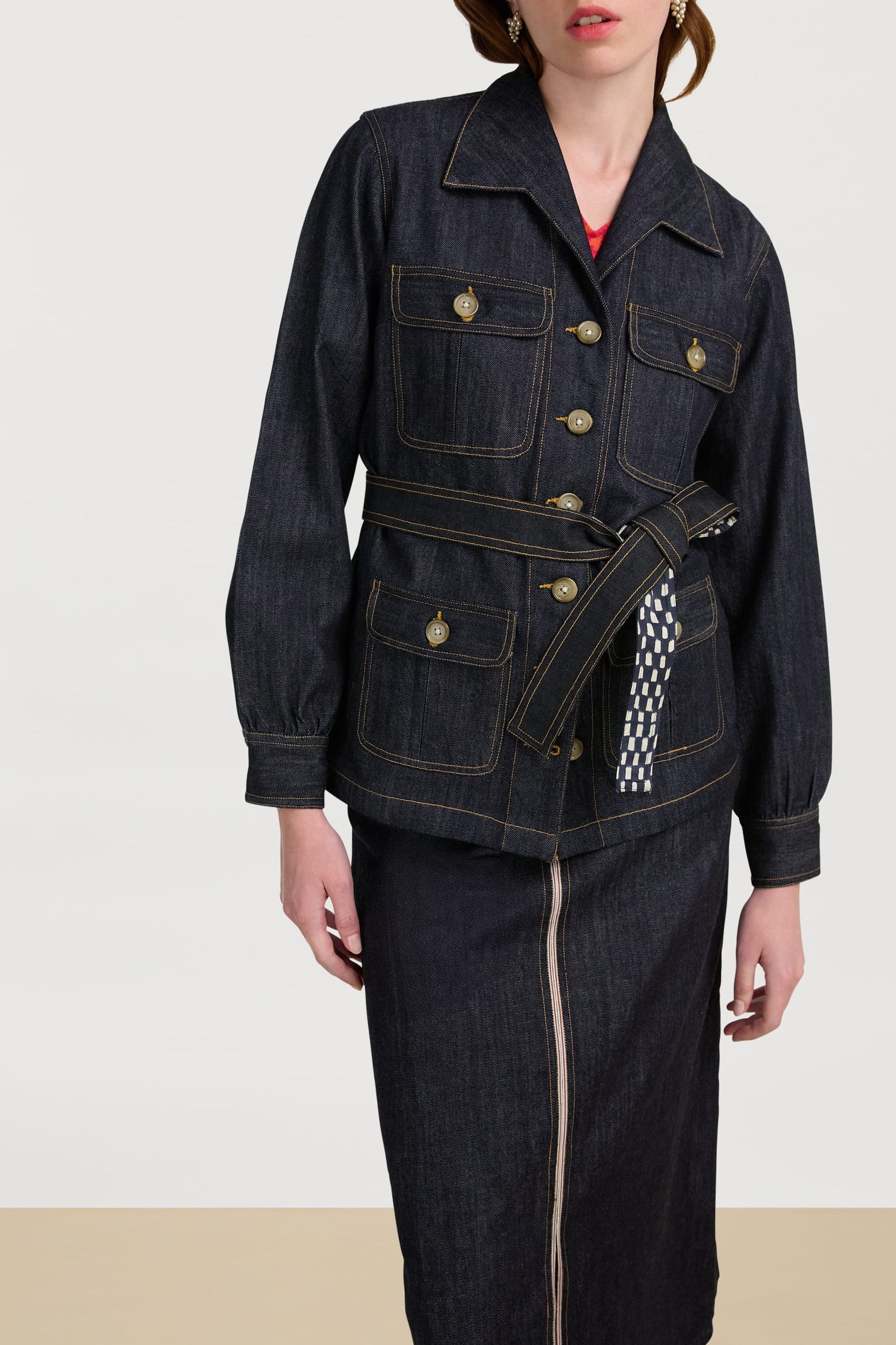 Cotton Saharian jacket - Blue
