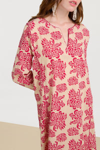 Sara cotton kaftan - Neutral
