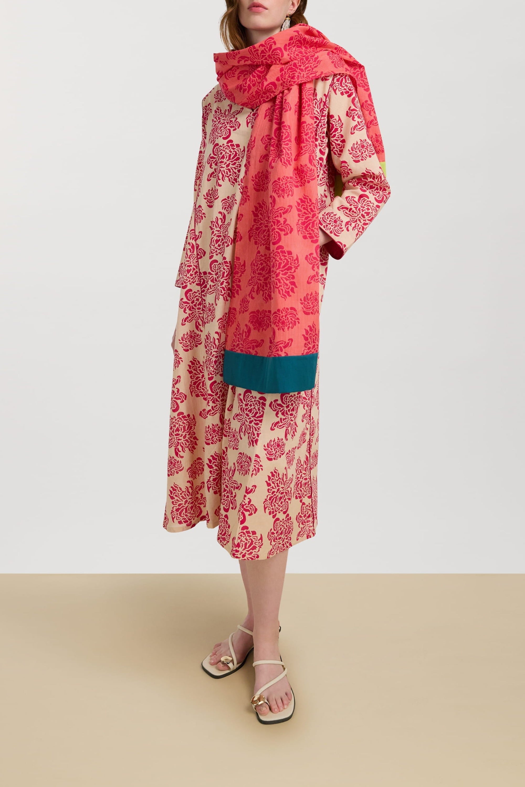 Sara cotton kaftan - Neutral