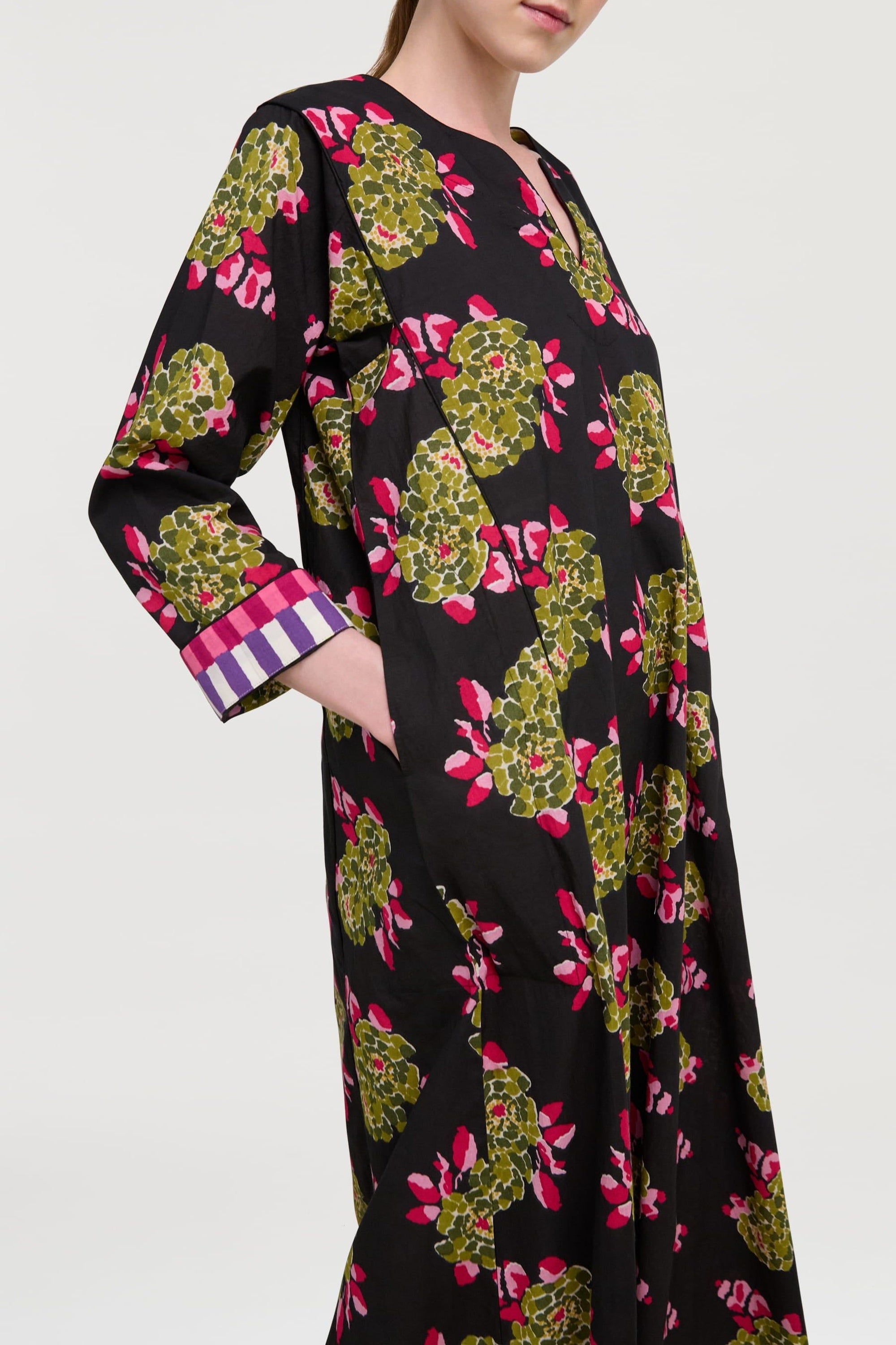 Sara cotton kaftan - Neutral