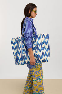 RECO PRIX : 101,5 // Shopping Bag Ikat Arrow Blue