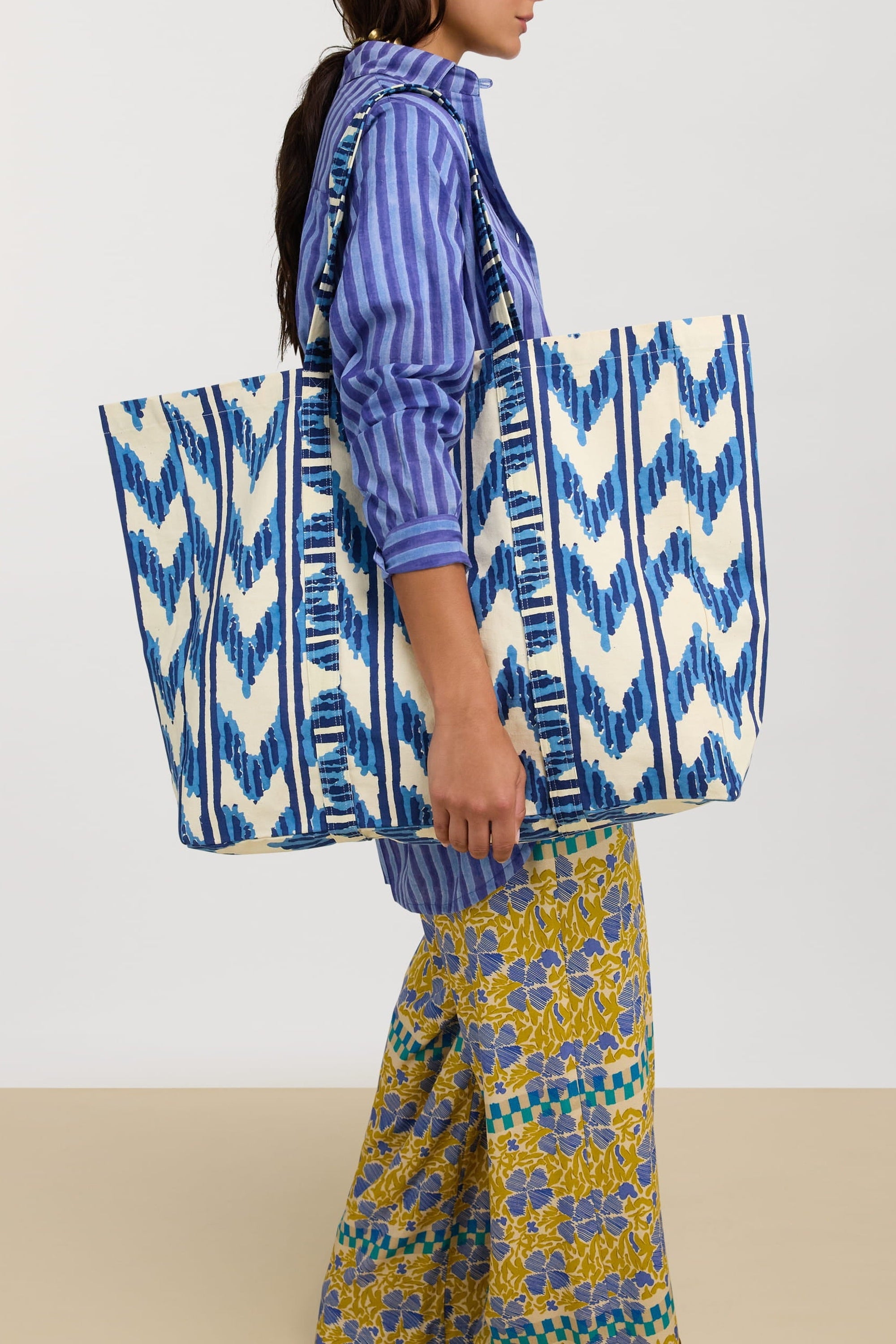 Cotton shopping bag - Blue