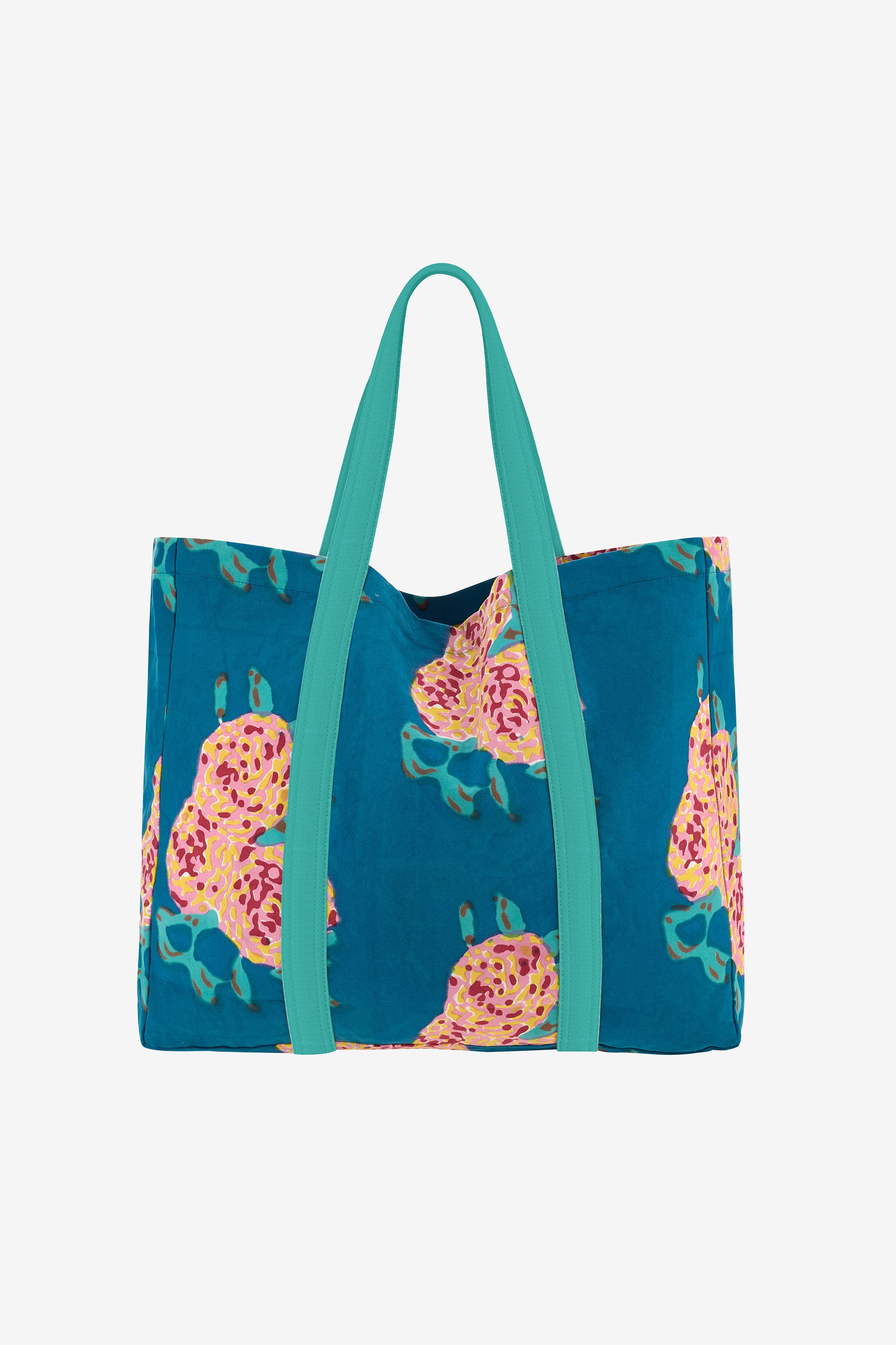 RECO PRIX : 101,5 // Shopping Bag Leopard Flower Teal