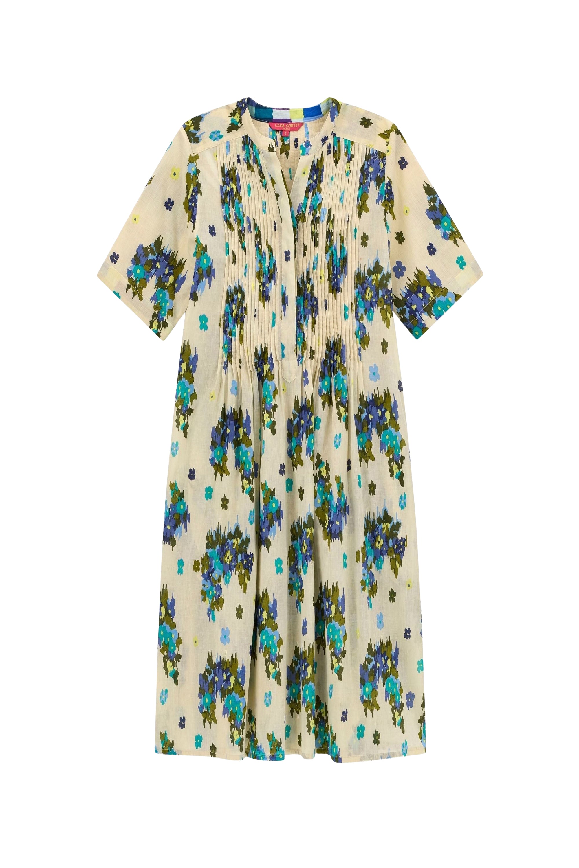 Teena long cotton dress - Neutral