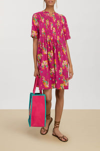 Teena long cotton dress - Neutral